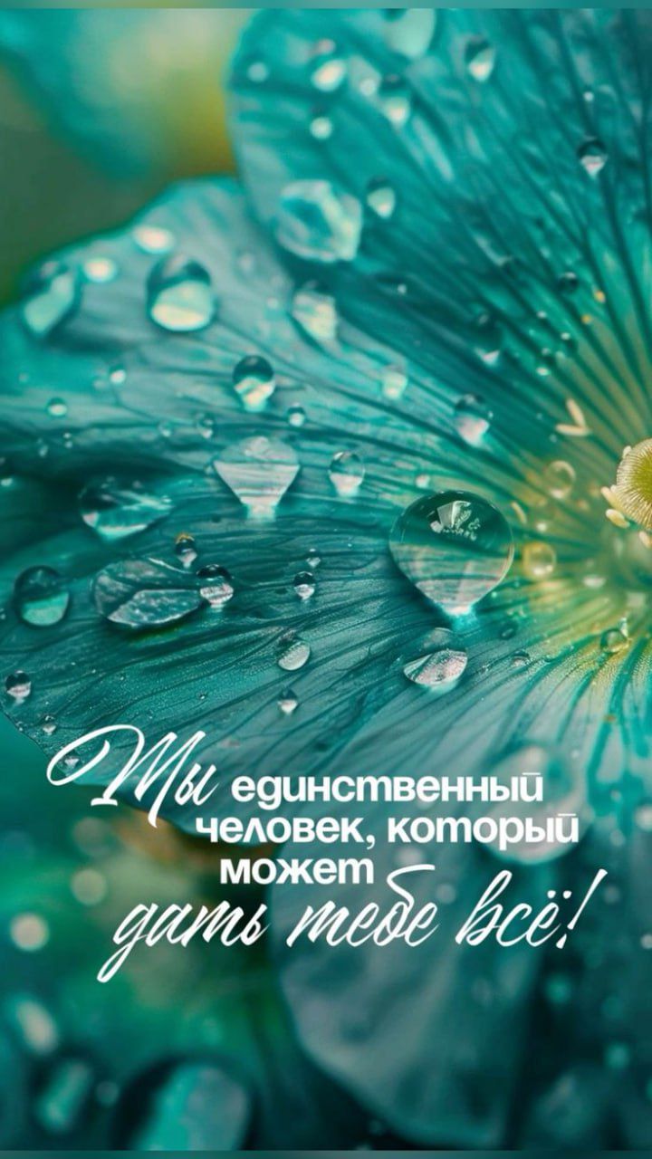 Ты единственный человек, который может дать тебе всё!