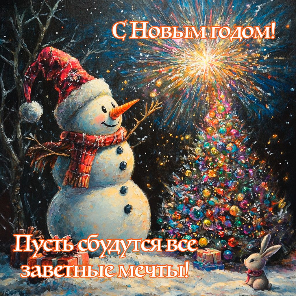 С Новым годом!
Пусть сбудутся все заветные мечты!