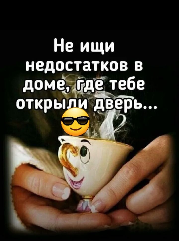 Не ищи недостатков в доме Где тебе открыё ь