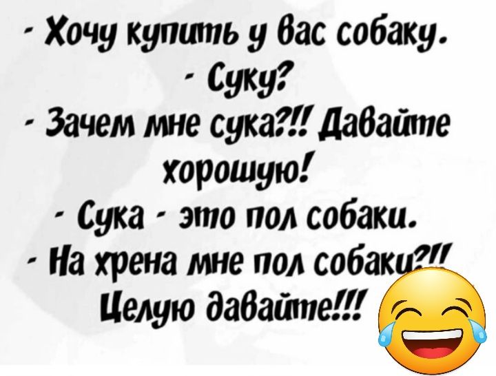 Хочу купить у Вас собаку Суку Зачем мне сука дадайте хорошую Сука это под собаки На хрена мне под собак Целую давайте