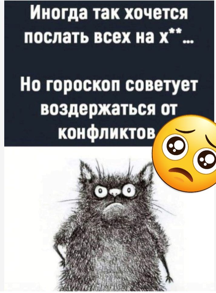 Иногда так хочется послать всех на х Но гороскоп советует воздержаться от конфликтов
