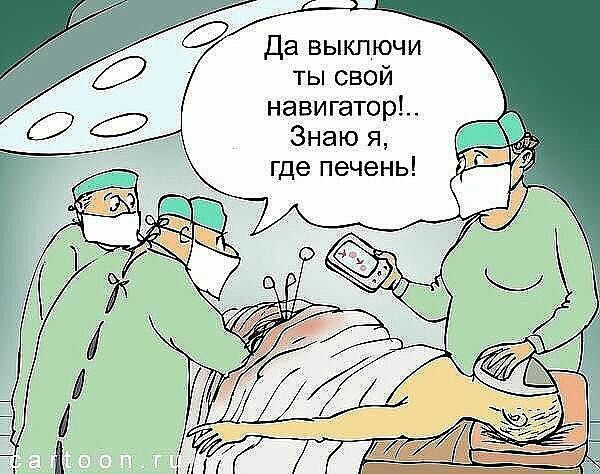 Да выключи ты свой навигатор Знаю я где печень
