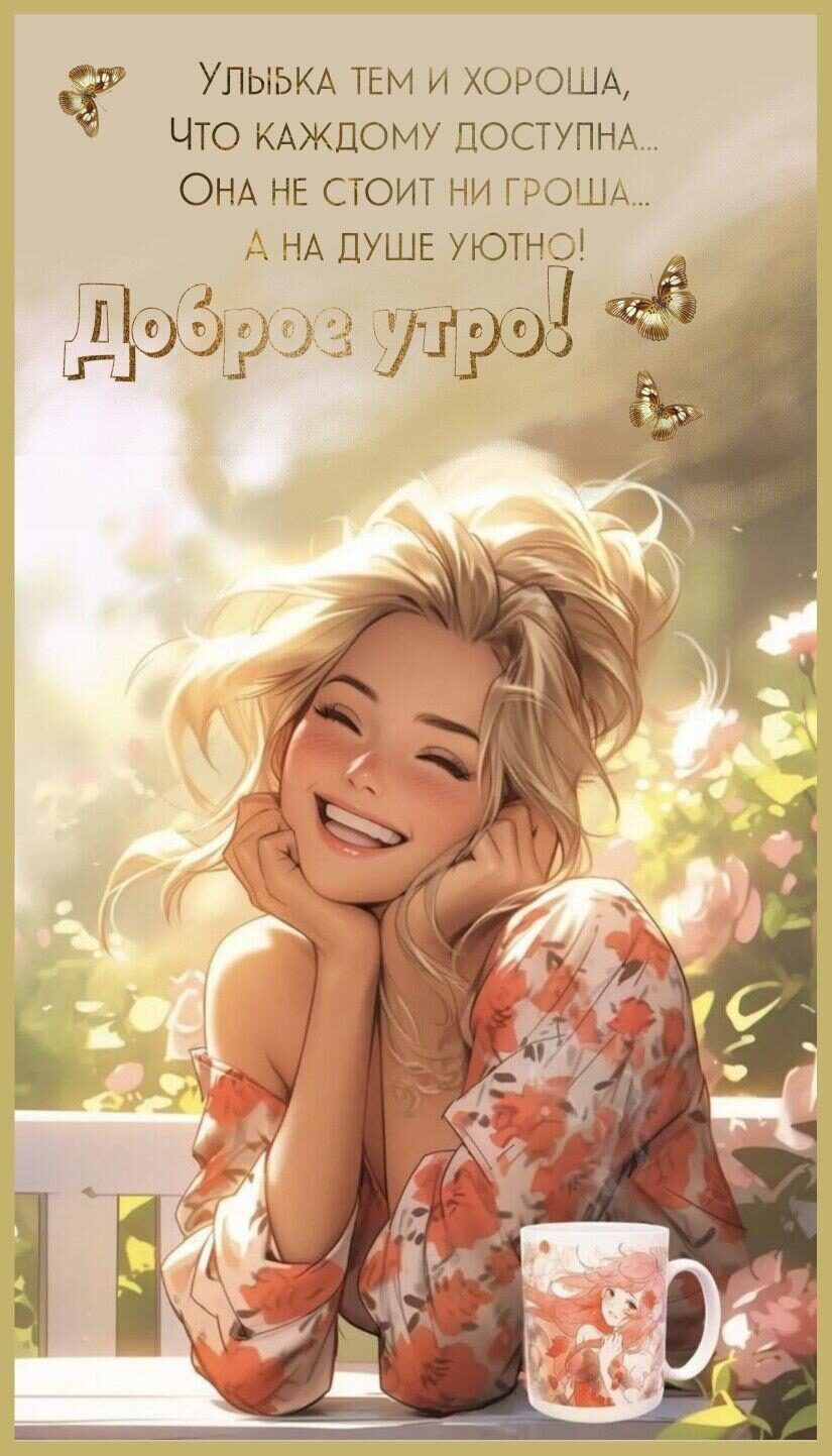 УЛЫБКА тем и ХОРОША Что КАЖДОМУ ДОСТУПНА ОНА НЕ стоит ни гроши А НА душе уютно