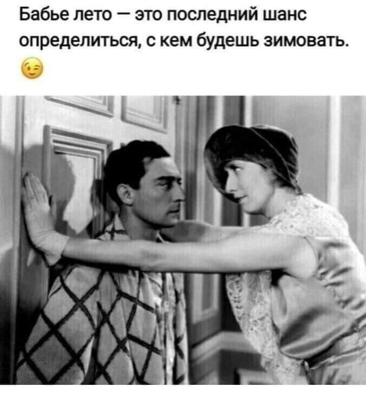 Бабье лето это последний шанс определиться с кем будешь зимовать