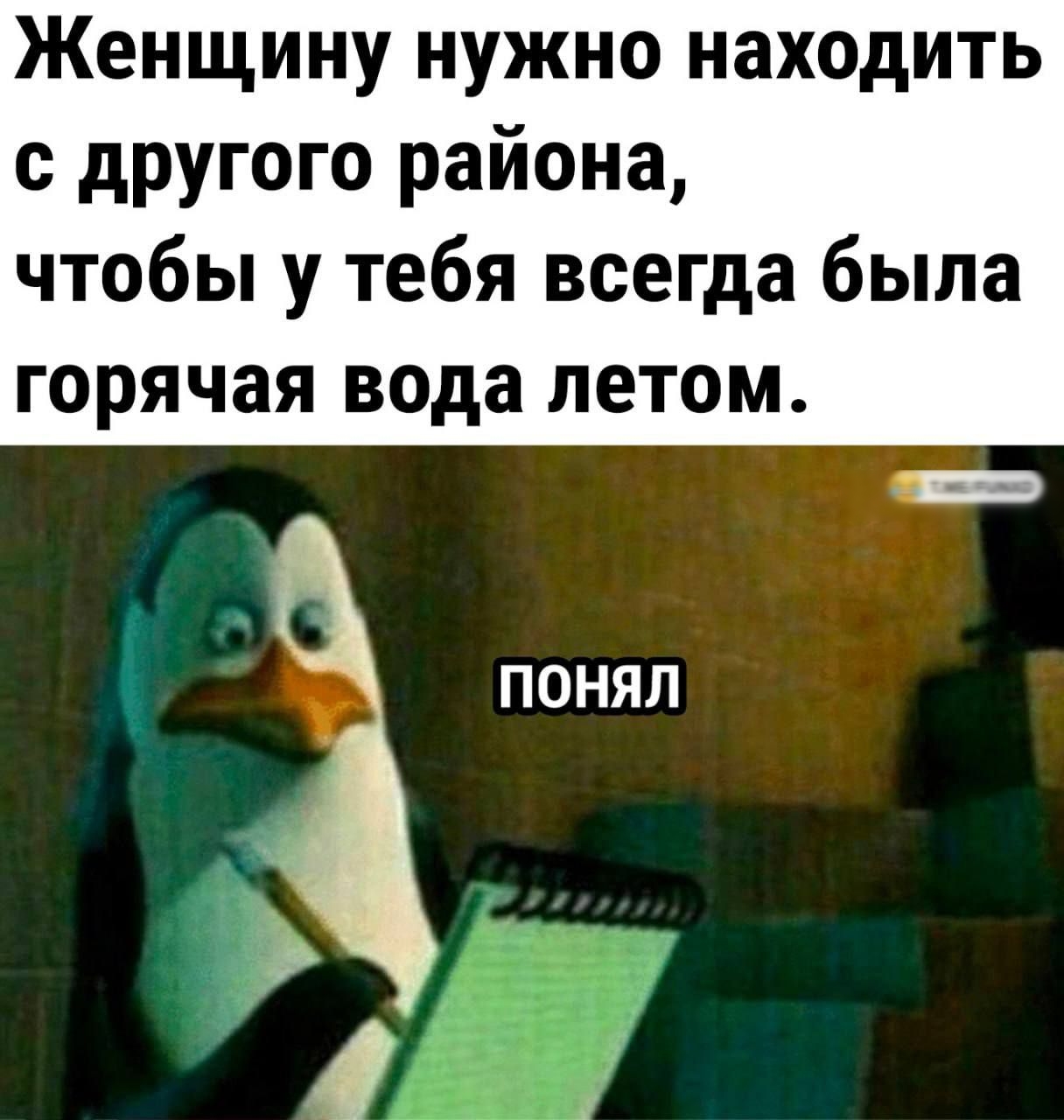 Женщину нужно находить с другого района чтобы у тебя всегда была горячая вода петом