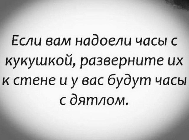 ы Если вам надоели часы с кукушкой разверните их кстене и у вас будут часы с дятлом