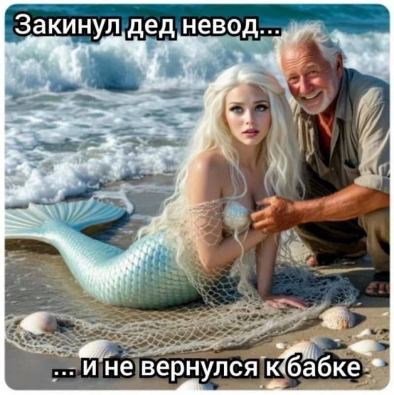 Закинул дед невод...
...и не вернулся к бабке