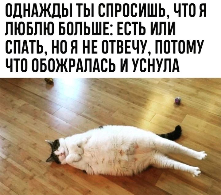 ОДНАЖДЫ ТЫ СПРОСИШЬ ЧТО Я ЛЮБЛЮ БОЛЬШЕ ЕСТЬ ИЛИ СПАТЬ НО Я НЕ ОТВЕЧУ ПОТОМУ ЧТО ОБОЖРАПАСЬ И УСНУПА