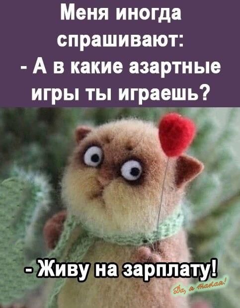 Меня иногда спрашивают А в какие азартные игры ты играешь Живу на зама