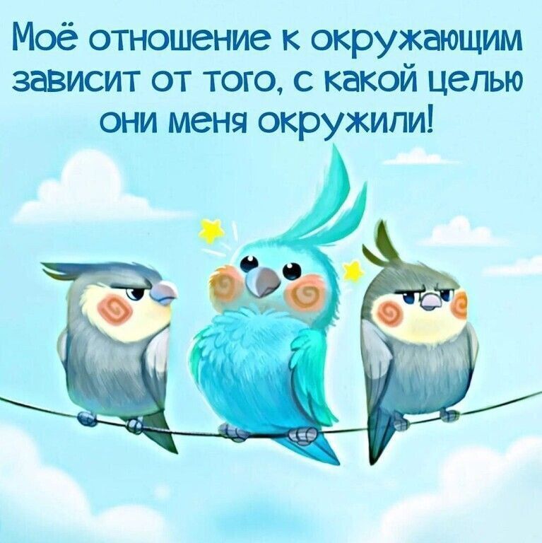 Моё отношение к окружающим зависит от того с какой целью они меня окружили