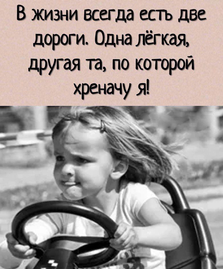 В жизни всегда естъ две дороги Одна лёгкая другая та по которой хреначу я