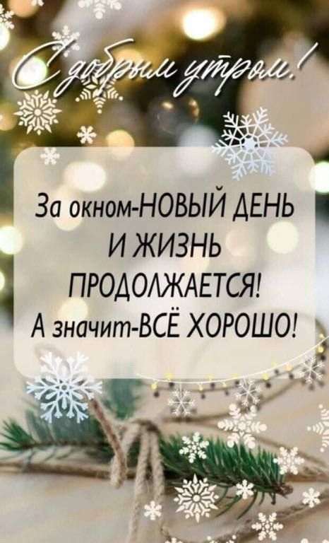 За окном НОВЫЙ ДЕНЬ ижизнь ПРОАОАЖАЕТСЯ А значит ВСЁ ХОРОШО