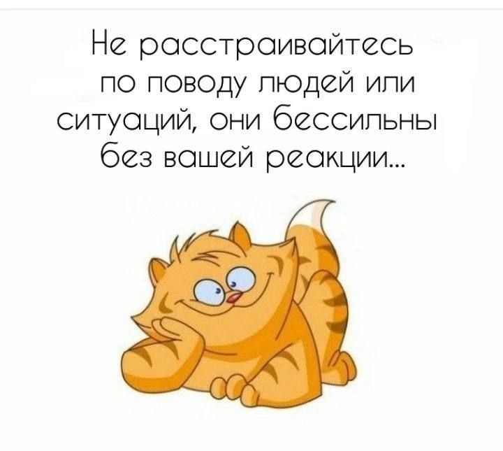 Не расстраивайтесь по поводу людей ипи ситуаций они бессипьны без вашей реакции