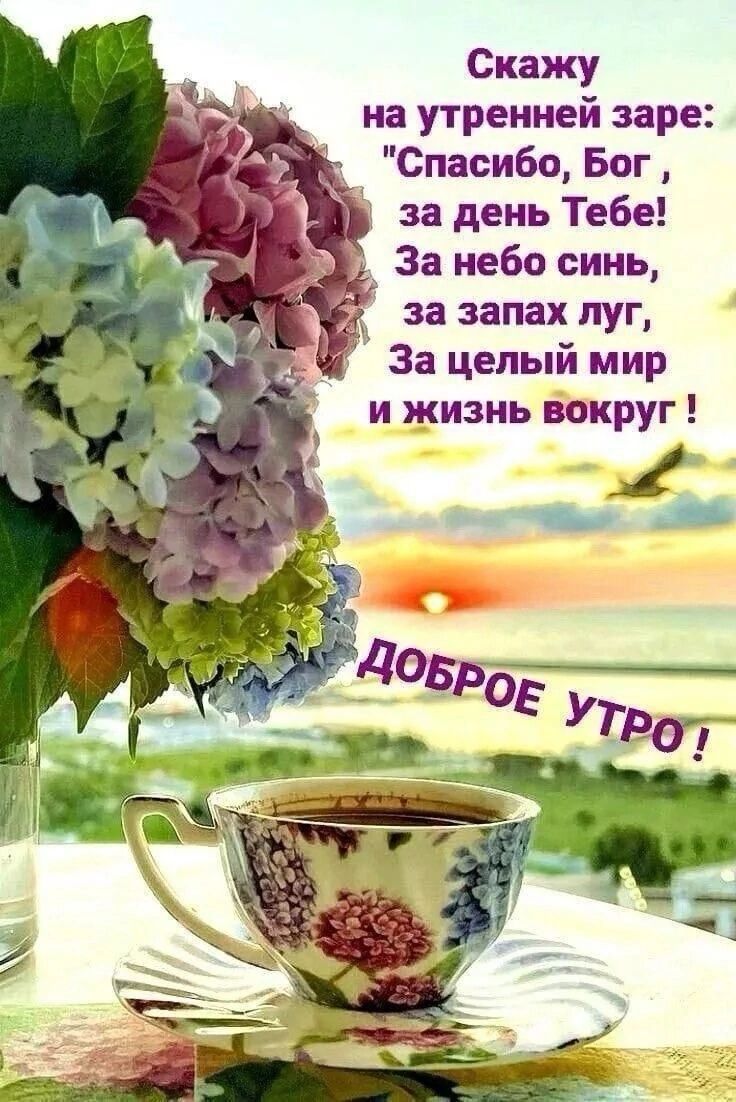 Скажу на утренней заре Спасибо Бог за день Тебе За небо синь за запах луг За целый мир и жизнь вокруг