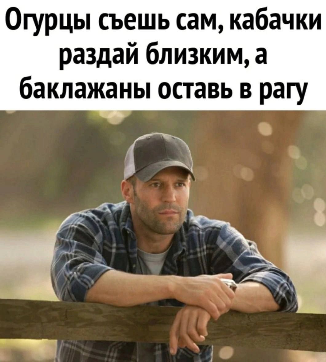 Огурцы съешь сам кабачки раздай близким а баклажаны оставь в рагу