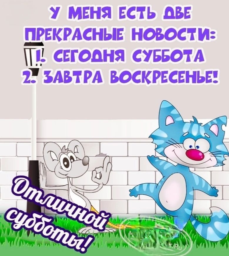 У МЕНЯ ЕСТЬ ЭВЕ ПРЕКРАСНЫЕ НОВОСТИ СЕГОАНЯ СУББОТА 2 ъАБТРА БОСКРЕСЕНЬЕ