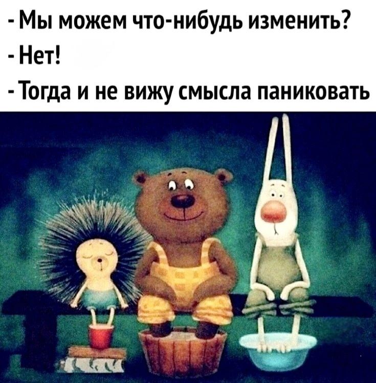 Мы можем что нибудь изменить Нет Тогда и не вижу смысла паниковать