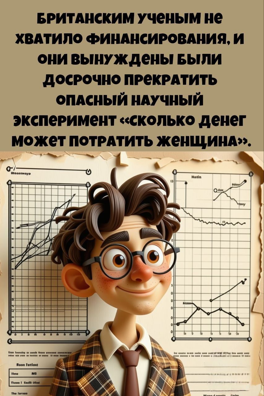 Британским ученым не хватило финансирования, и они вынуждены были досрочно прекратить опасный научный эксперримент «сколько денег может потратить женщина». Аа  а у   ! Ее