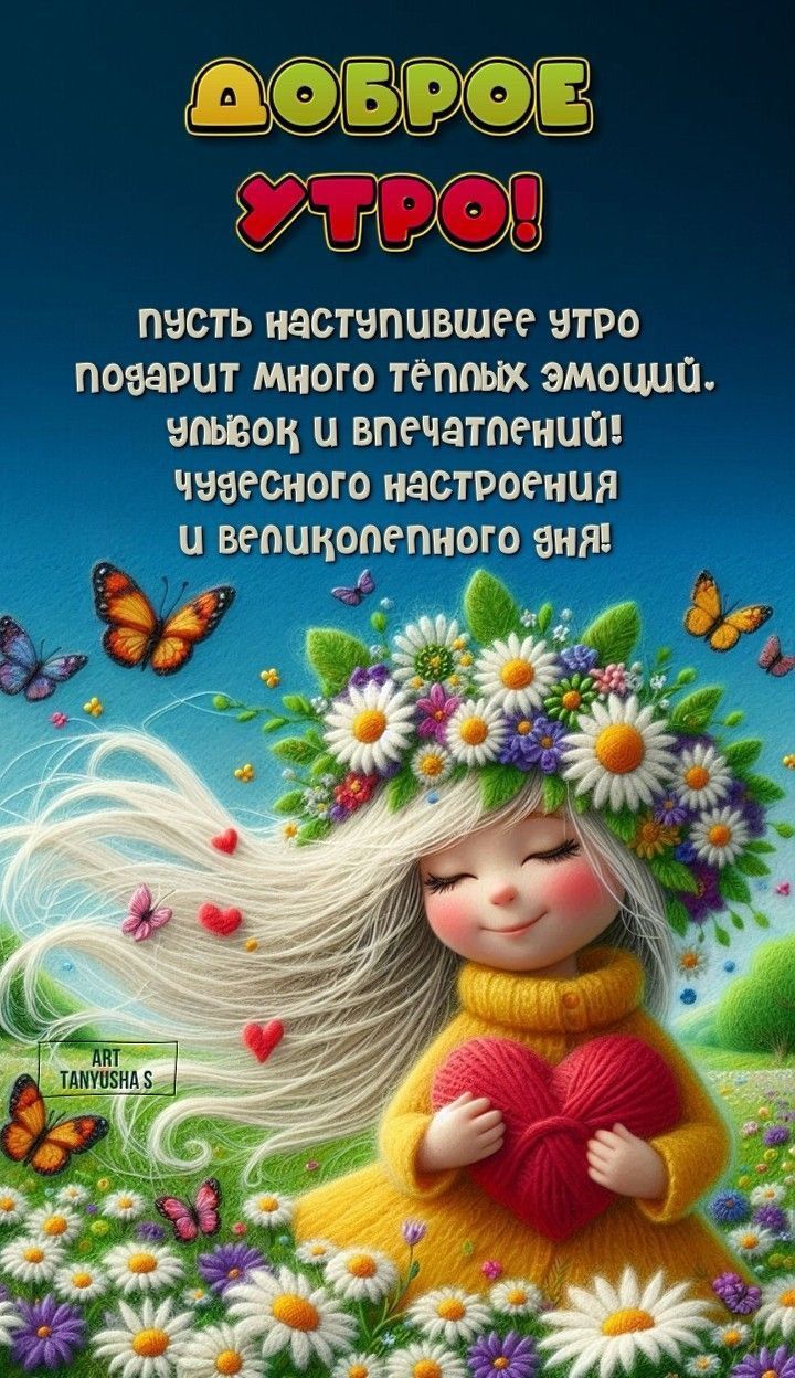 ДОБРОЕ УТРО!
пускай наступившее утро подарит много тёплых эмоций, улыбок и впечатлений! Чудесного настроения и великолепного дня!
