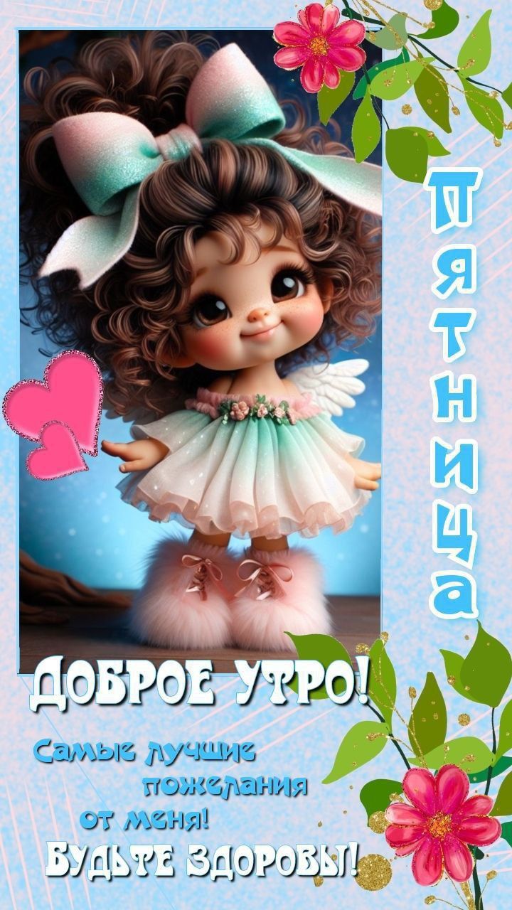 ПЯТНИЦА
ДОБРОЕ УТРО!
Самые лучшие пожелания от меня!
БУДЬТЕ ЗДОРОВЫ!