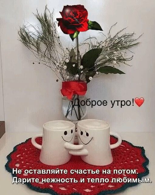 Доброе утро! ❤️ Не оставляйте счастье на потом. Дарите нежность и тепло любимым.