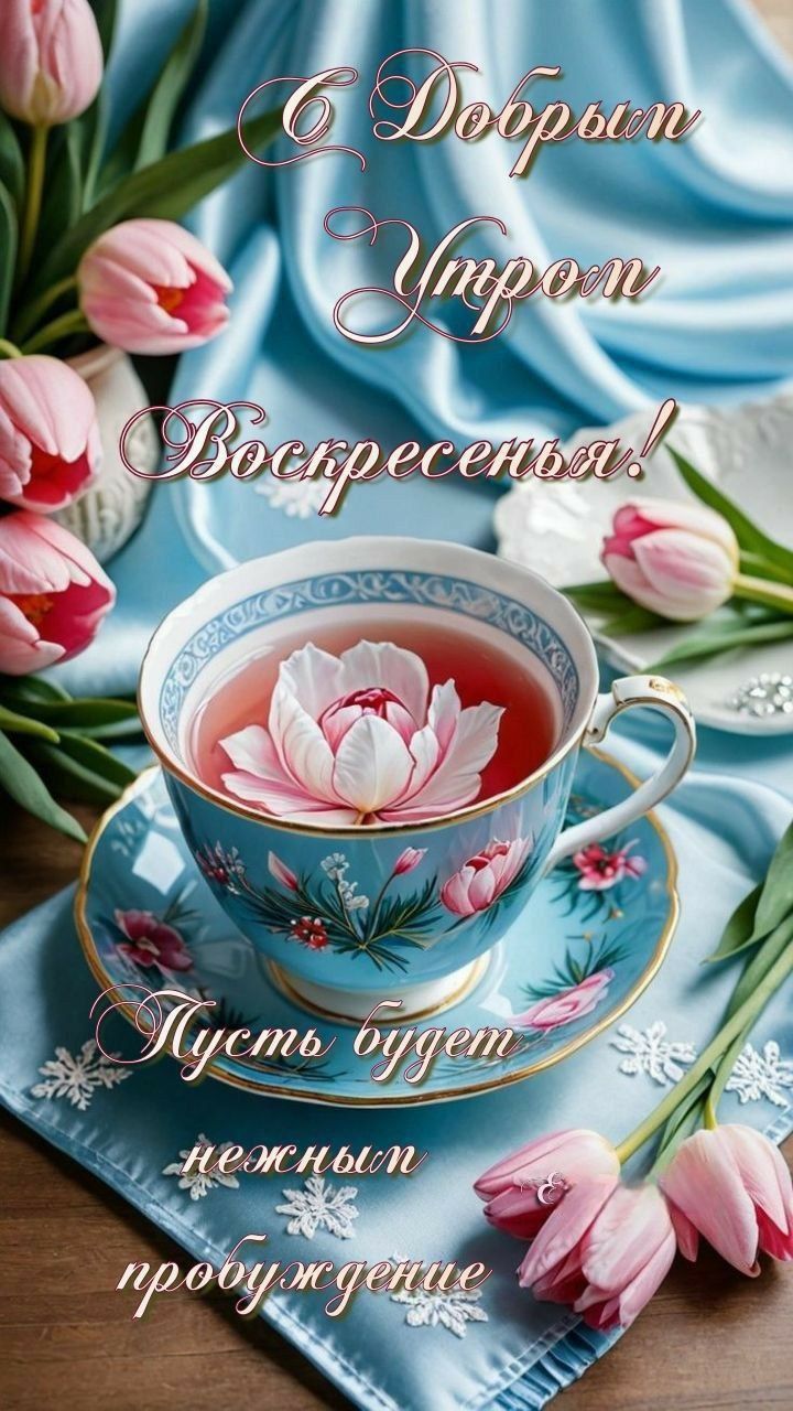 С Добрым Утром Воскресенья! Пусть будет нежным пробуждение.