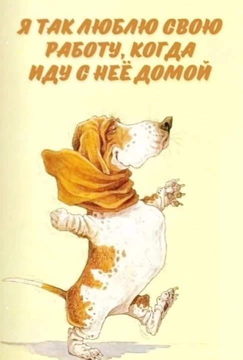 Я так люблю свою работу, когда иду с ней домой