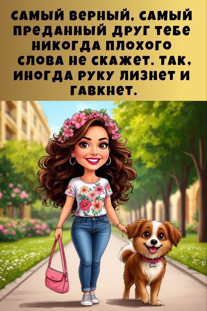 самый верный, самый преданный друг тебе никогда плохого слова не скажет. так, иногда руку лизнет и гавкнет.