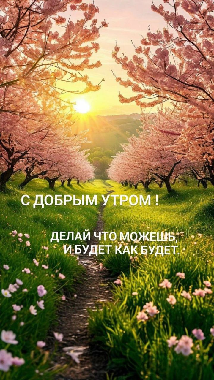 С ДОБРЫМ УТРОМ !
ДЕЛАЙ ЧТО МОЖЕШЬ;
И БУДЕТ КАК БУДЕТ