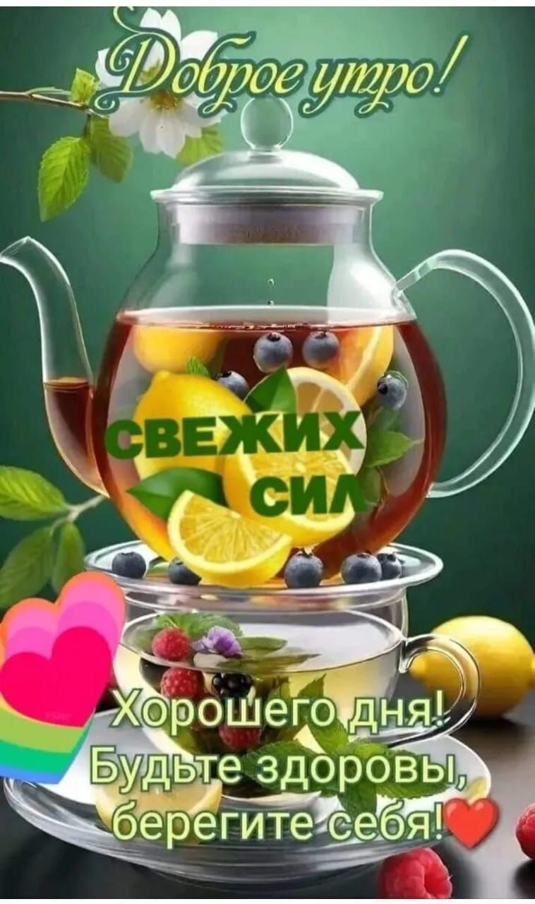 Доброе утро!
СВЕЖИХ СИЛ
Хорошего дня! Будьте здоровы, берегите себя!