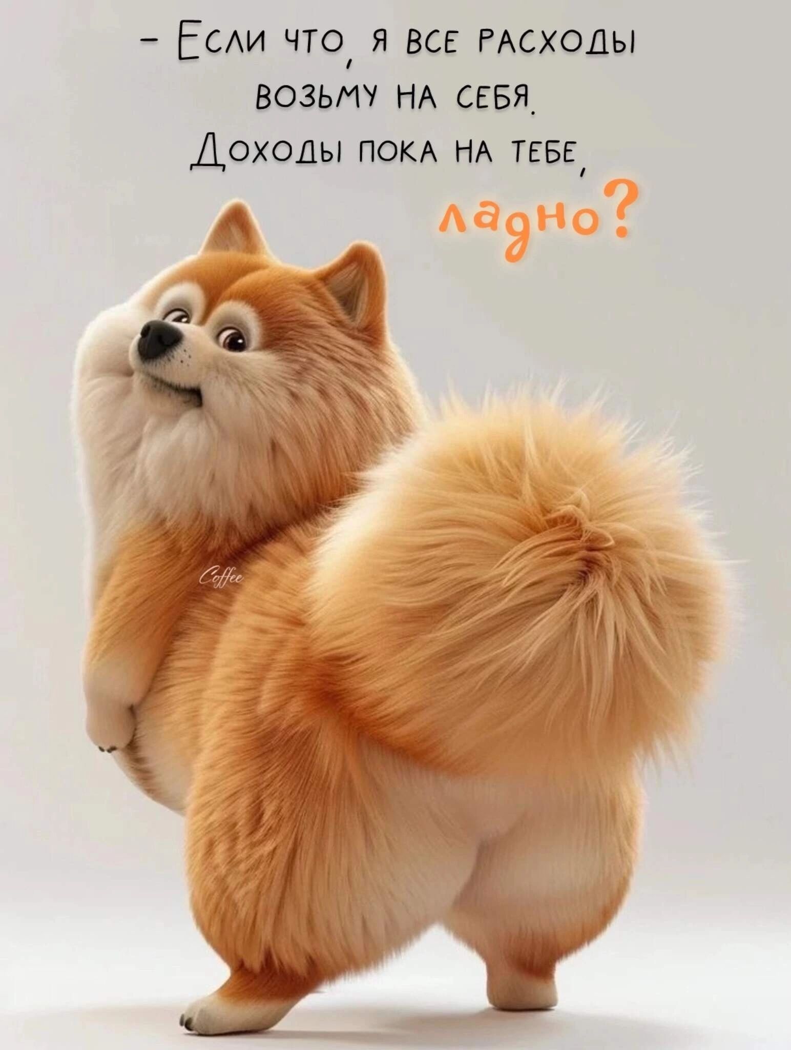 - Если что, я все расходы возьму на себя.
Доходы пока на тебе,
ладно?
