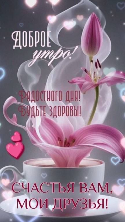 ДОБРОЕ утро! Радостного дня! Будьте здоровы! СЧАСТЬЯ ВАМ, МОИ ДРУЗЬЯ!