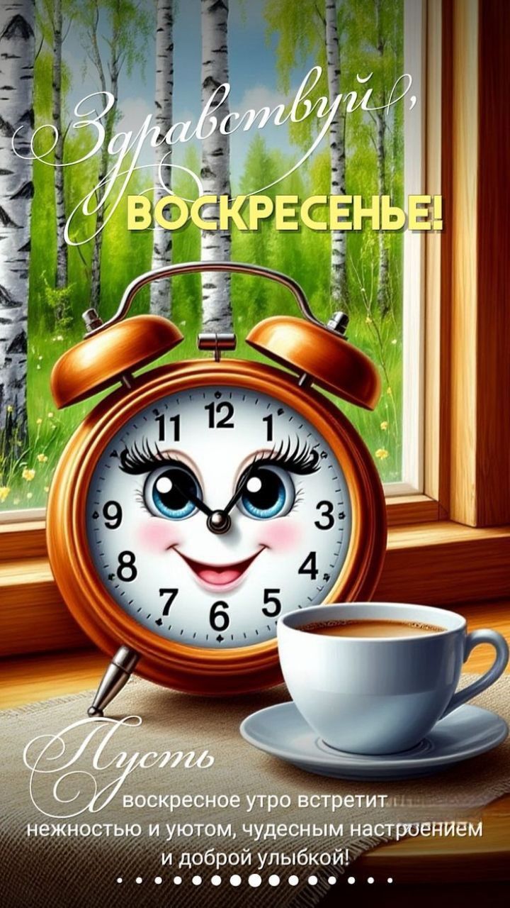 Здравствуйте, Воскресенье! Пусть воскресное утро встретит нежностью и утом, чудесным настроением и доброй улыбкой!