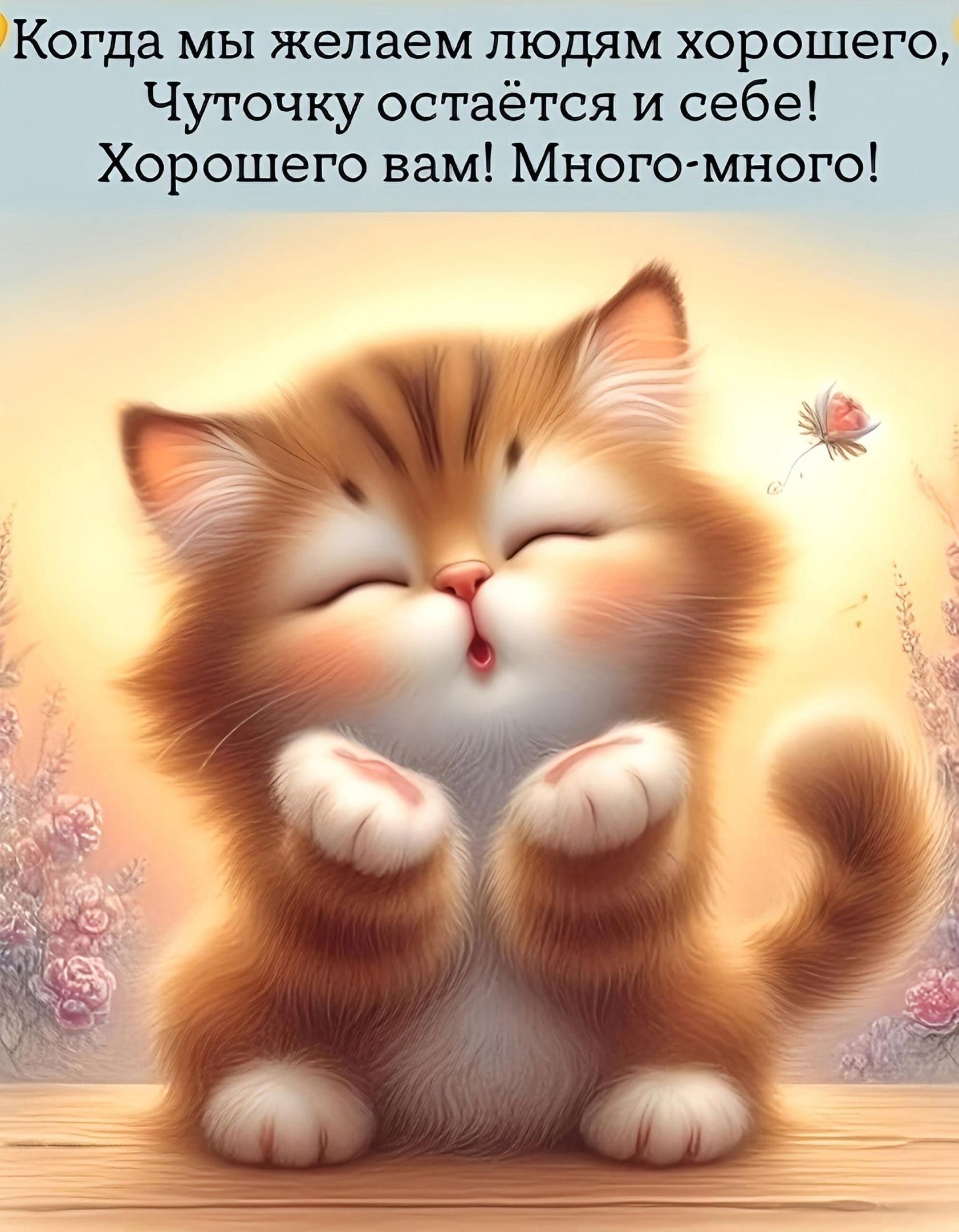 Когда мы желаем людям хорошего, Чутоточку остаётся и себе! Хорошего вам! Много-много!