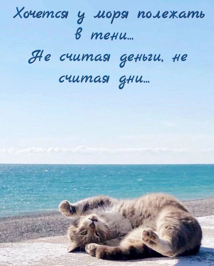 Хочется у моря полежать в тени... Не считая деньги, не считая дни...