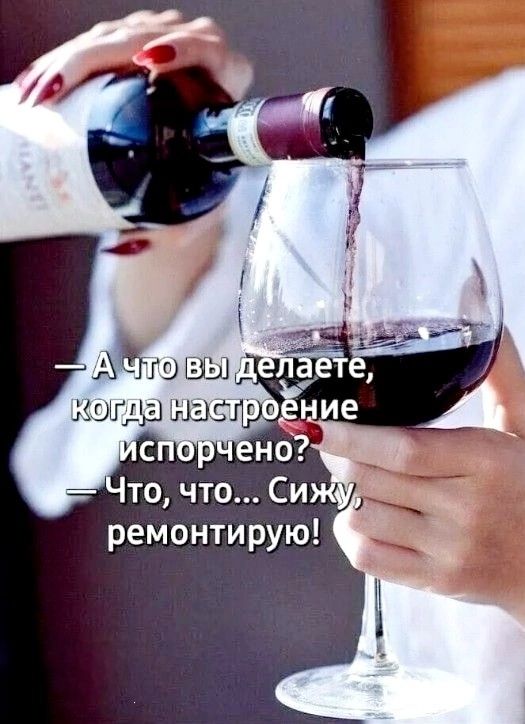 — А что вы делаете, когда настроение испорчено?  — Что, что... Сижу, ремонтирую!