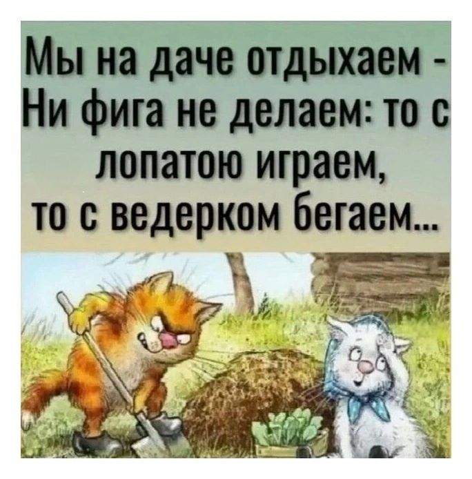Мы на даче отдыхаем - Ни фига не делаем: то с лопатою играем, то с ведерком бегаем...