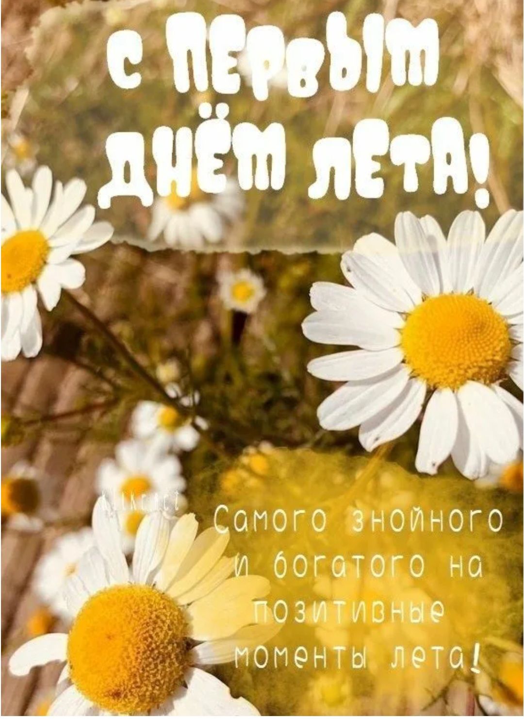 с ПЕРВЫМ ДНЁМ ЛЕТА!
Желаю самого знойного и богатого на позитивные моменты лета!