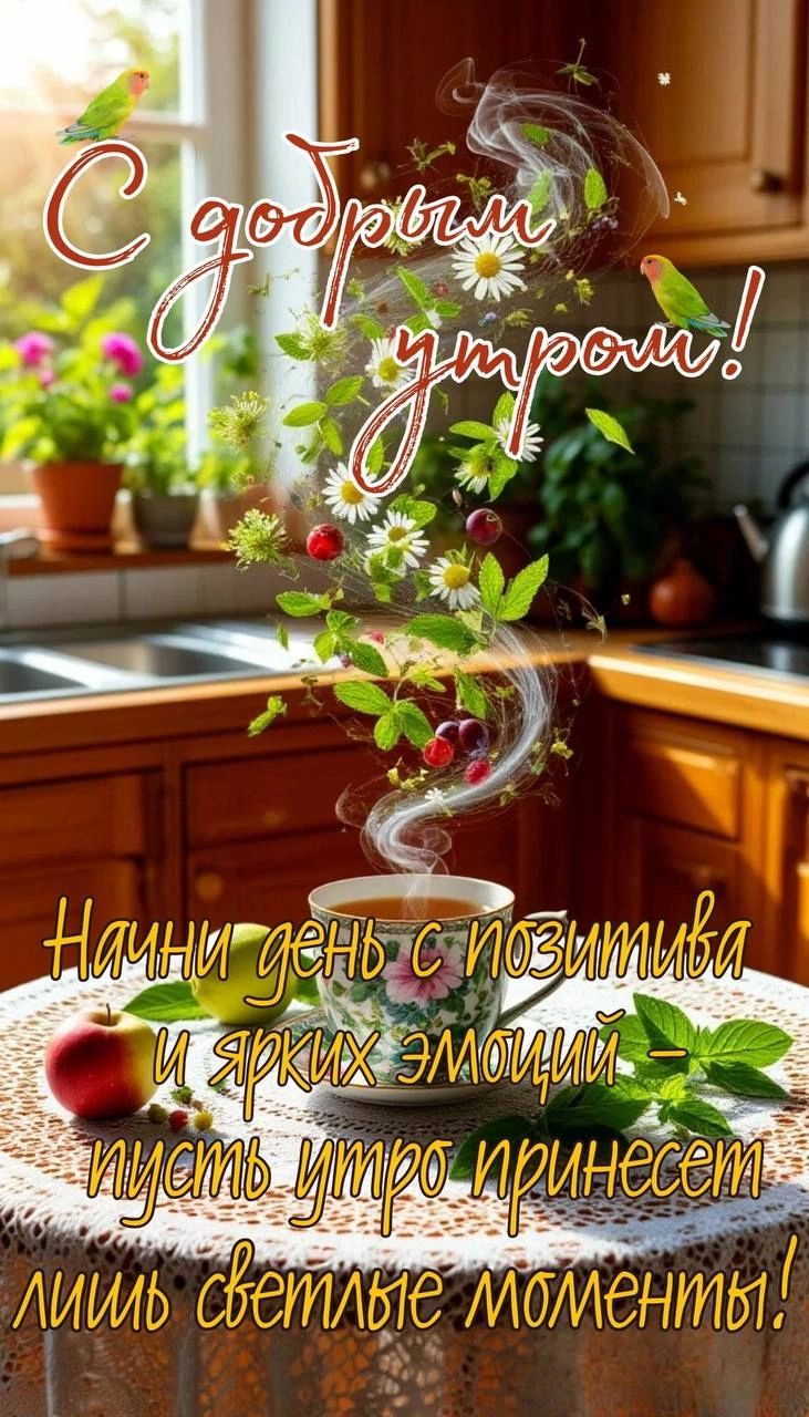 С добрым утром!
Начни день с позитива
и ярких эмоций –
пусть утро принесет
лишь светлые моменты!