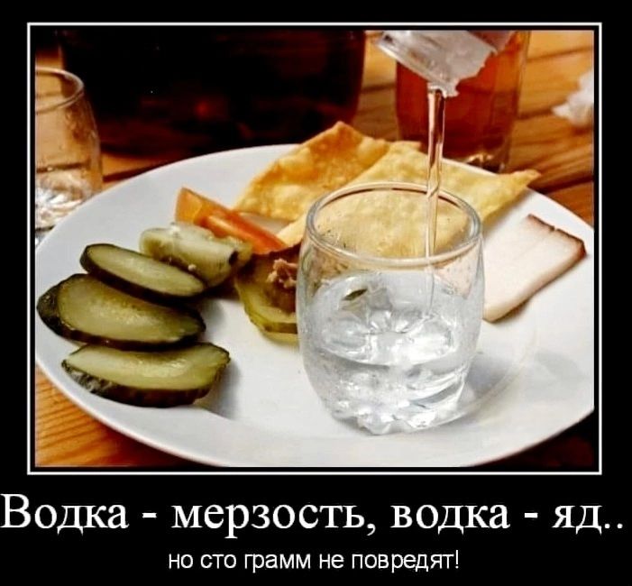 Водка - мерзость, водка - яд.. но сто грамм не повредят!