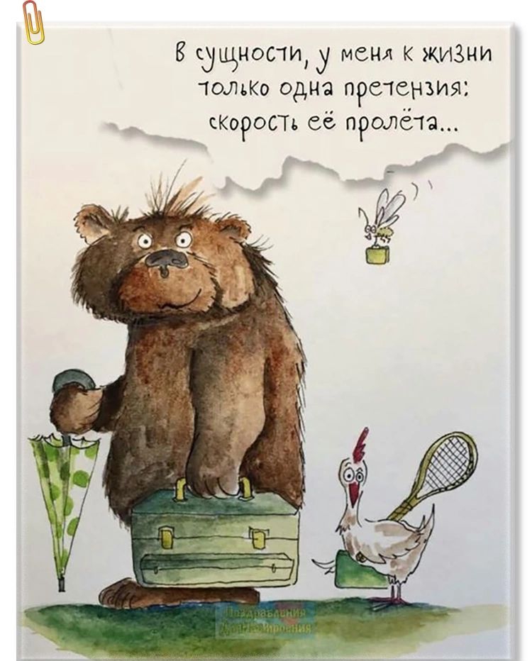 В сущности, у меня к жизни только одна претензия: скорости её полёта...