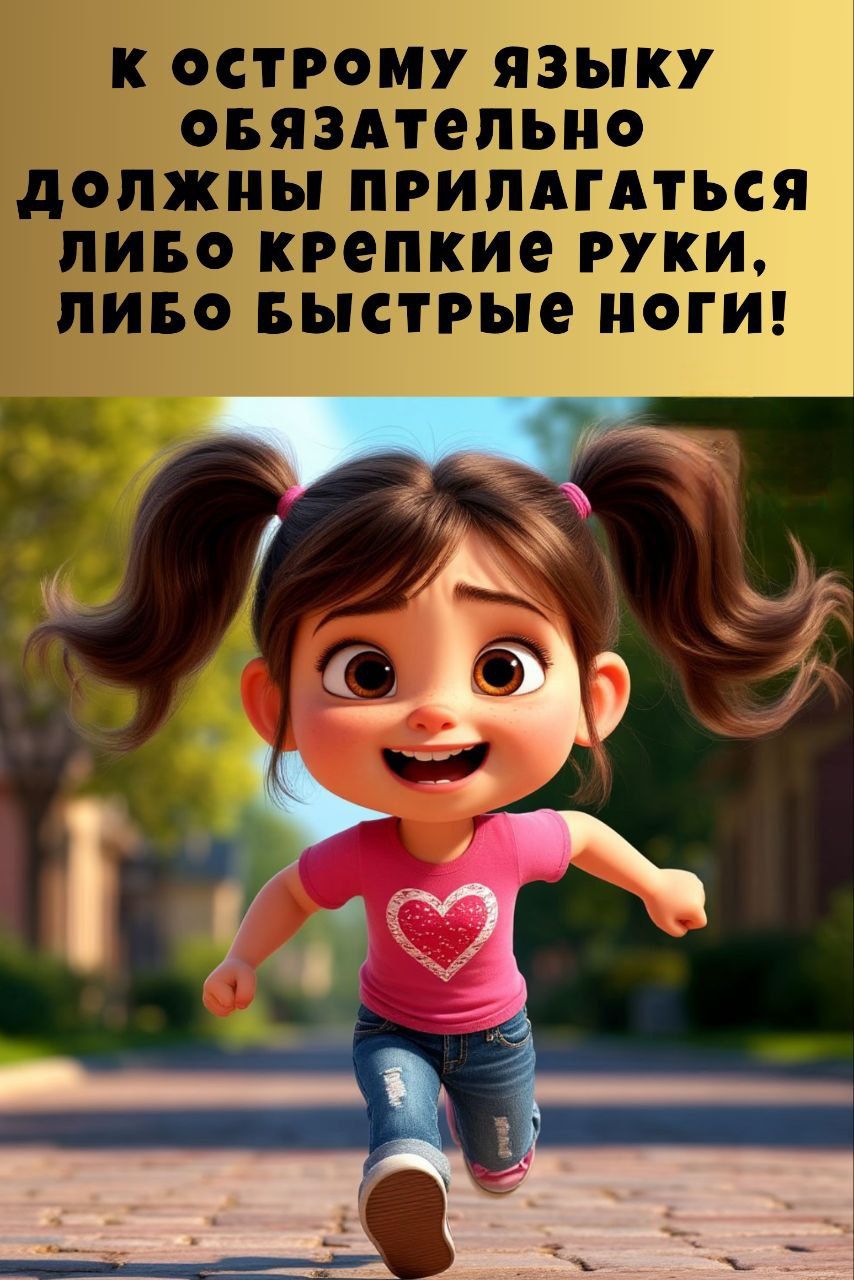 к остроумному языку обязательно должны прилягаться либо крепкие руки, либо быстрые ноги!