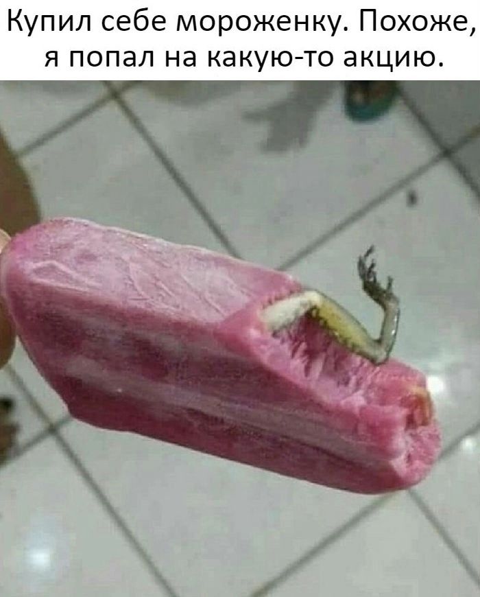 Купил себе мороженку. Похоже, я попал на какую-то акцию.