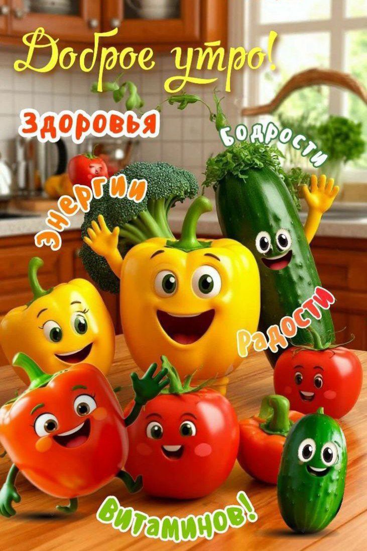 Доброе утро! Здоровья, бодрости, энергии, радости, витаминов!