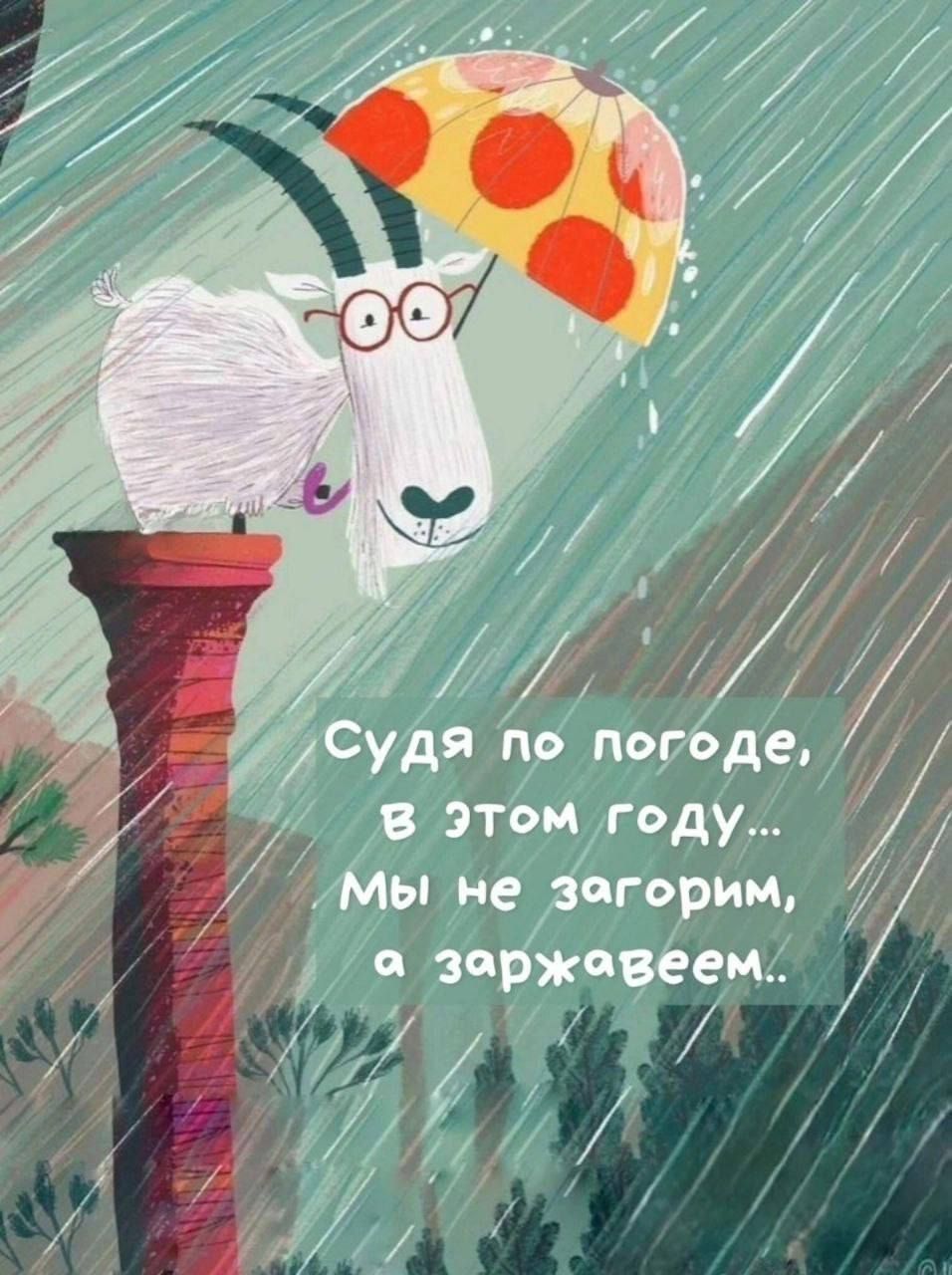 Судя по погоде, в этом году... Мы не загорим, а заржавеем..