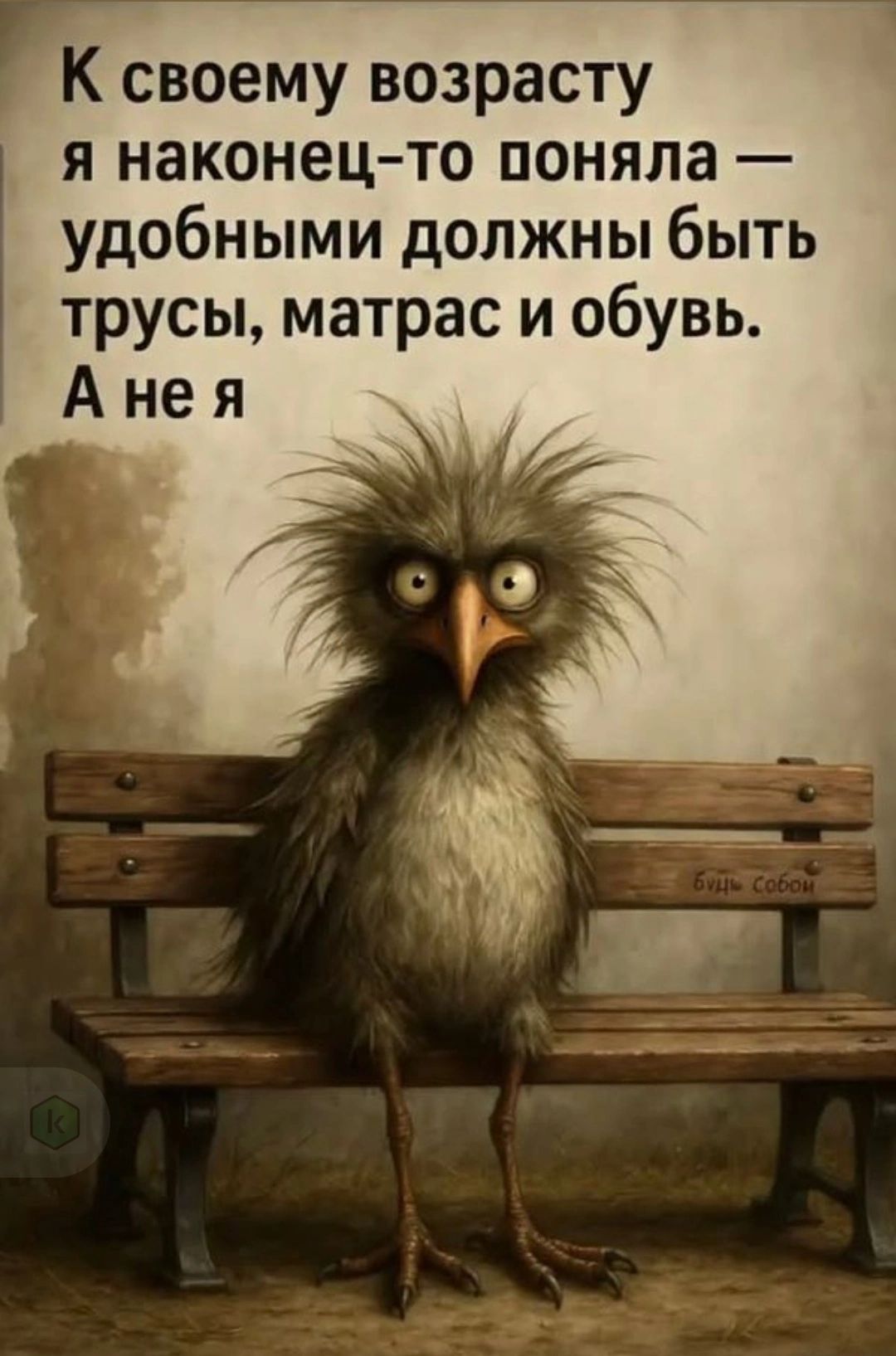 К своему возрасту я наконец-то поняла — удобными должны быть трусы, матрас и обувь. А не я.