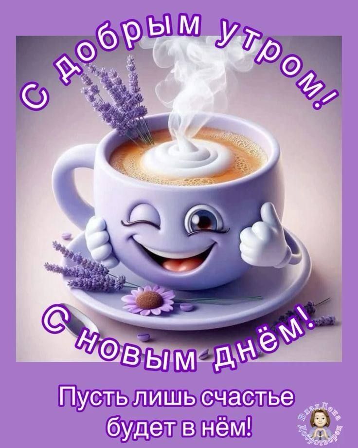 С добрым утром! С новым днём! Пусть лишь счастье будет в нём!