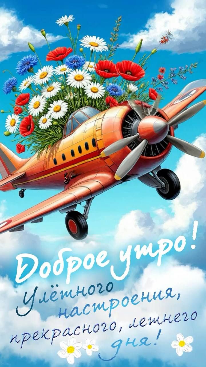 Доброе утро! Улетного настроения, прекрасного, летнего дня!