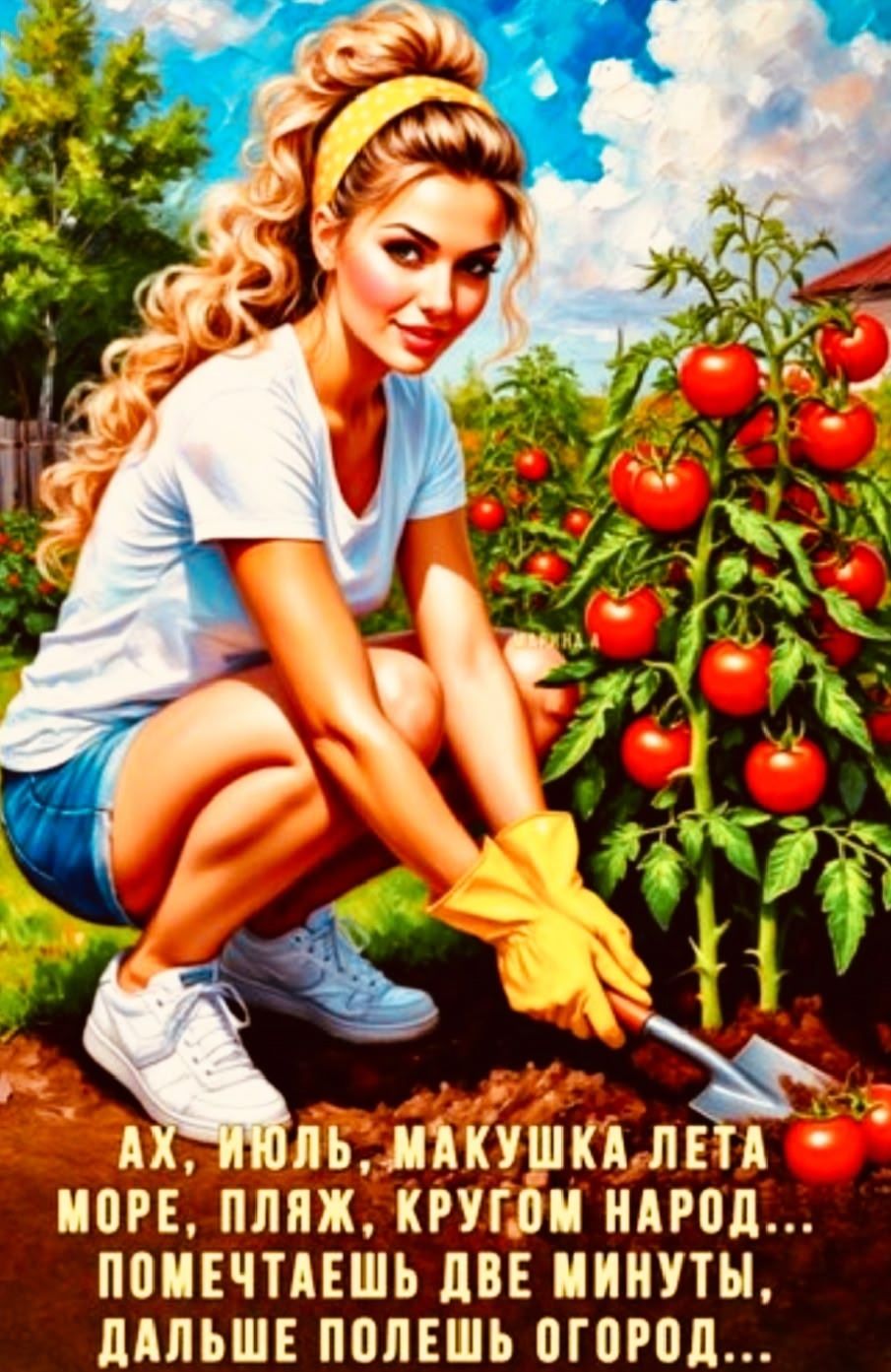 Ах, июль, макушка лета море, пляж, кругом народ... помечтаешь две минуты, дальше полешь огород...