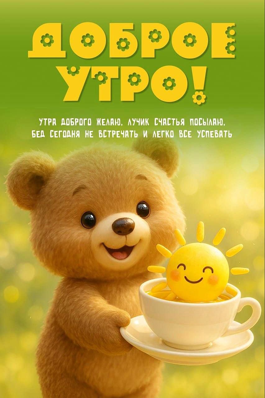 ДОБРОЕ УТРО! УТРА ДОБРОГО ЖЕЛАЮ, ЛУЧИК СЧАСТЬЯ ПОСЫЛАЮ, БЕЗ СЕГОДНЯ НЕ ВСТРЕТИТЬ И ЛЕГКО ВСЕ УСПЕВАТЬ